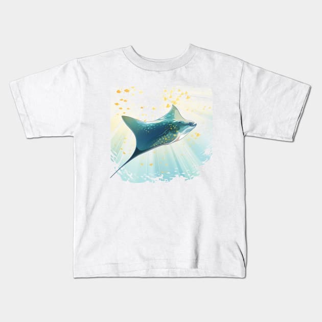 Eagle Ray Kids T-Shirt by zooleisurelife